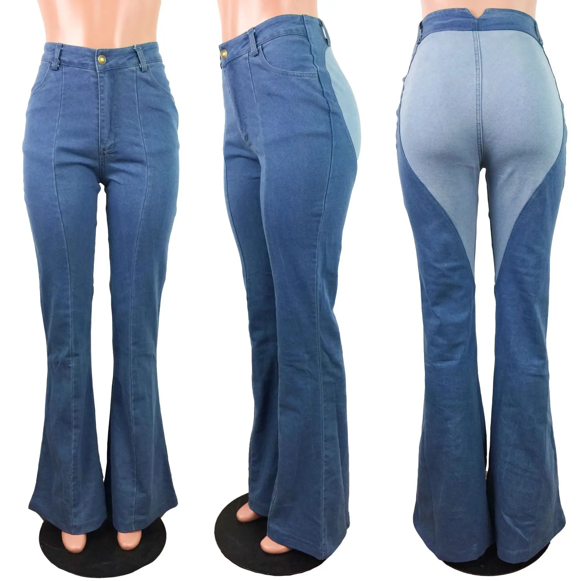 Denim Pants Women Mom Jeans Long Pants Sheath Slim Fit High Waist Straight Trousers Y2k Streetwear Elegant Splice Party Club