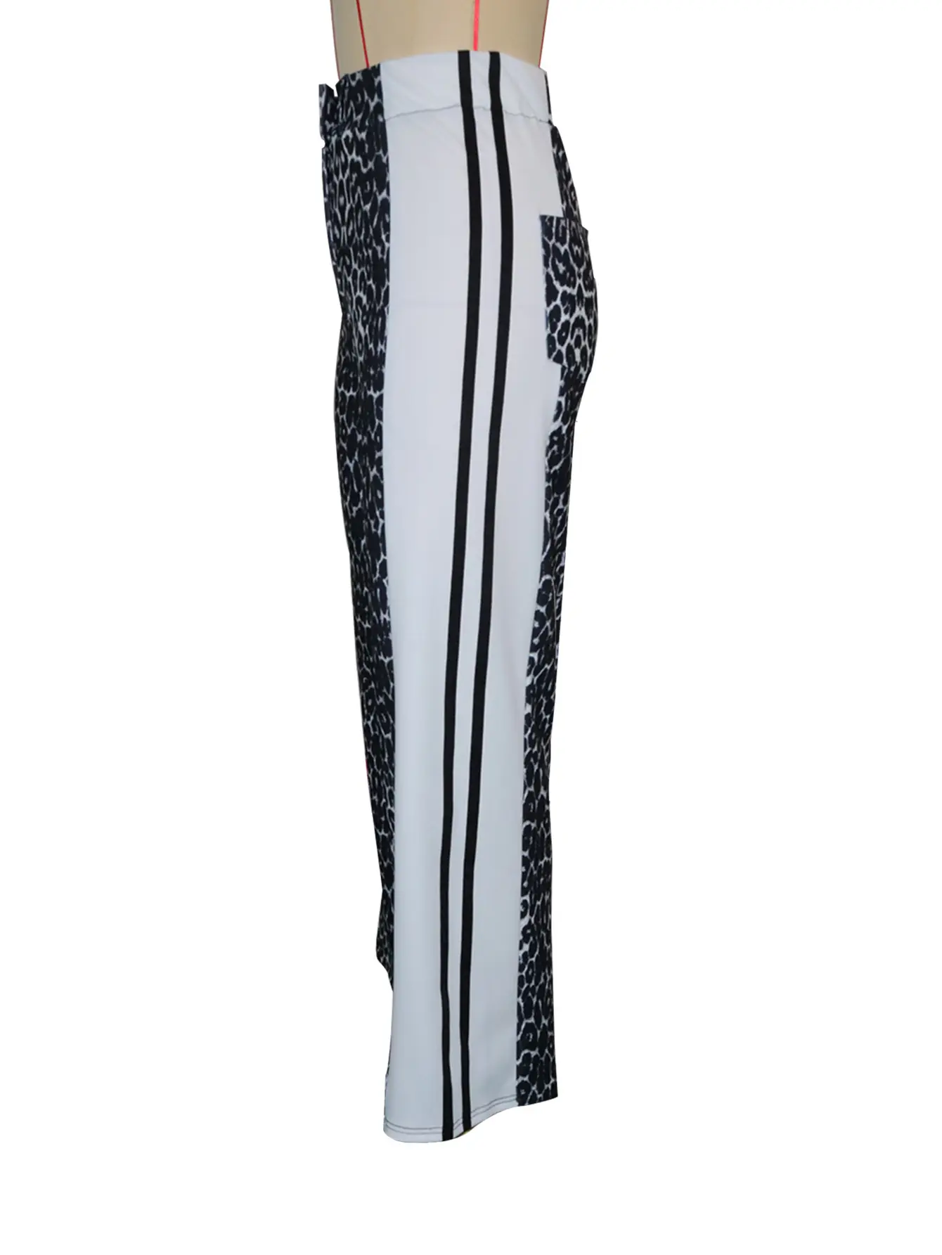 Pant Women Wide Leg Long Pants Leopard Print High Waist Straight Trousers Y2k Streetwear Casual Loose Splice Mom Capris Club