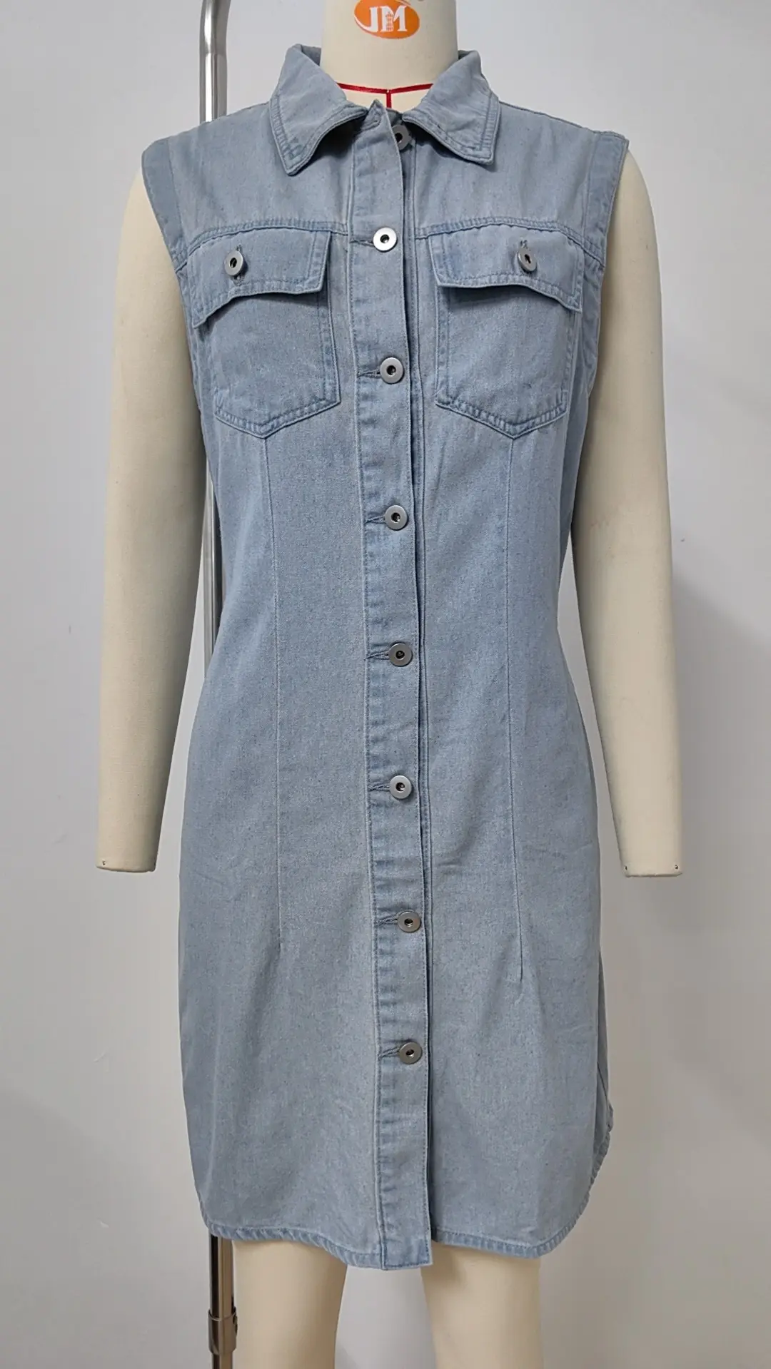Mini Dress Women Denim Dresses Vestidos Streetwear Mom Jeans Single Breasted Party Club Sleeveless Elegant Splice Y2k 2025