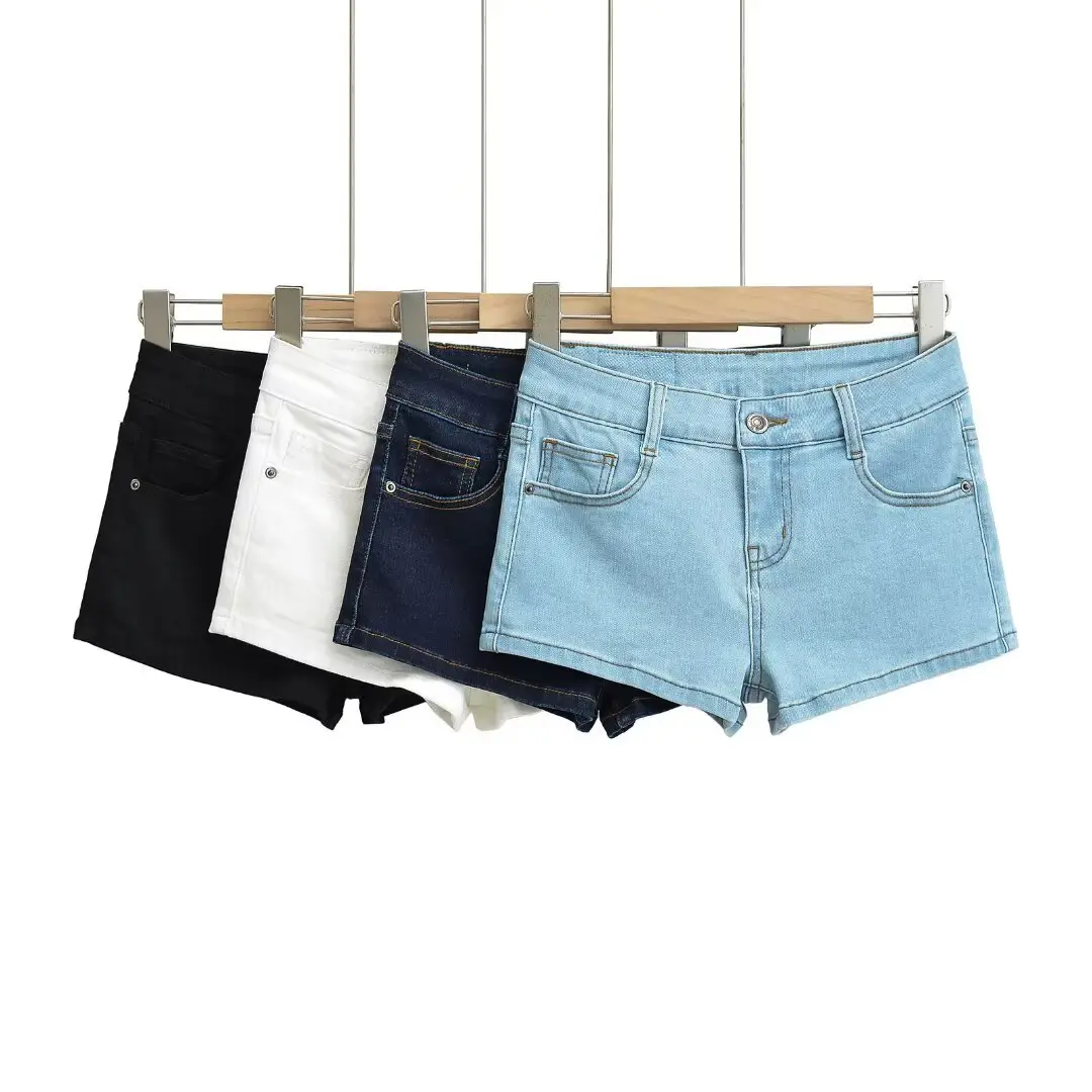 Shorts Denim Pant Women Jeans Short Pants Slim Fit Low Waist Wrap Hip Straight Trousers Sexy Y2k Streetwear Mom Jeans Summer