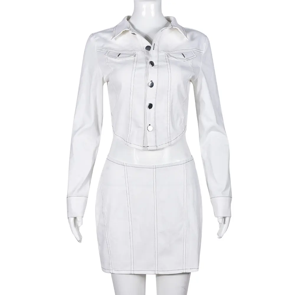 Skirt Two Piece Sets Women Streetwear Jacket Dress Sets Matching Sets Mini Skirts Suit Sexy Slim 2025 Outfits Y2k Streetwear