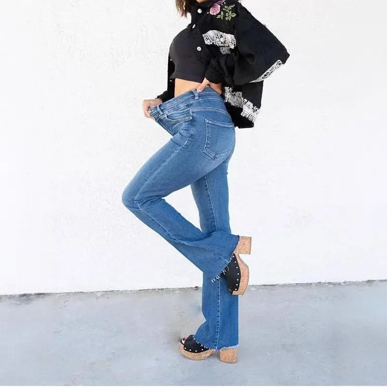 Denim Pant Women Jeans Long Pants Slim Fit High Waist Straight Trousers Y2k Streetwear Elegant Splice Casual Mom Jeans 2025