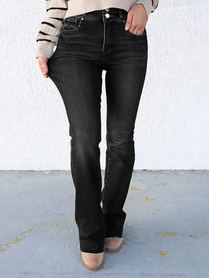Denim Pant Women Jeans Long Pants Slim Fit High Waist Straight Trousers Y2k Streetwear Elegant Splice Casual Mom Jeans 2025