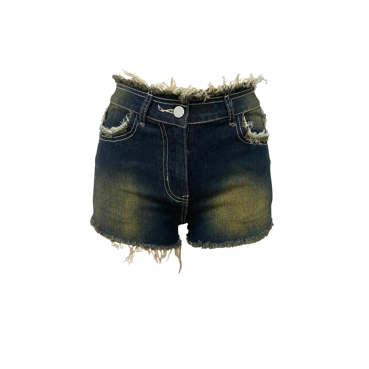 Short Pants Denim Pant Women Jeans Sexy Slim Mom Jeans High Waist Straight Trousers Y2k Streetwear Casual Splice Summer 2025