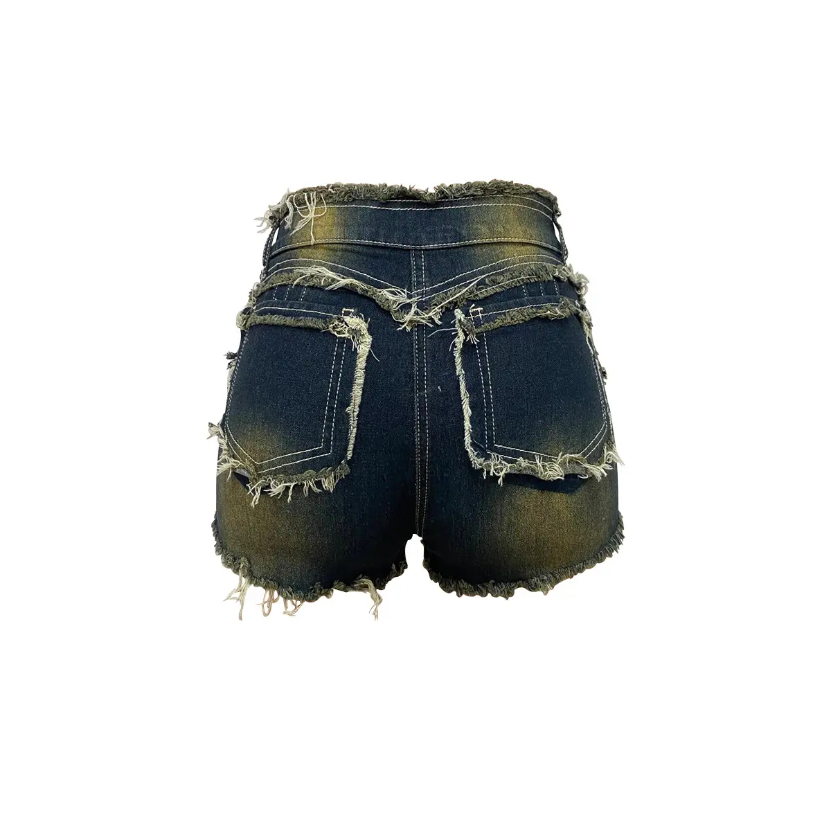 Short Pants Denim Pant Women Jeans Sexy Slim Mom Jeans High Waist Straight Trousers Y2k Streetwear Casual Splice Summer 2025