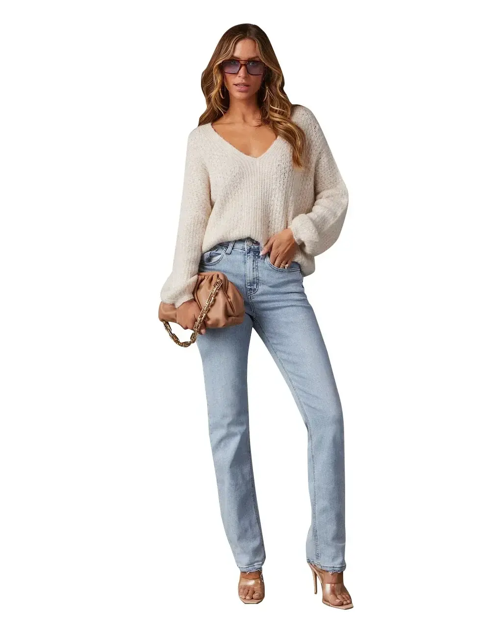 Jeans Women Denim Straight Pants High Waist Zipper Fly Flat Washing Slim Mom Pockets Office Lady Spring Autumn 2025 Solid Color