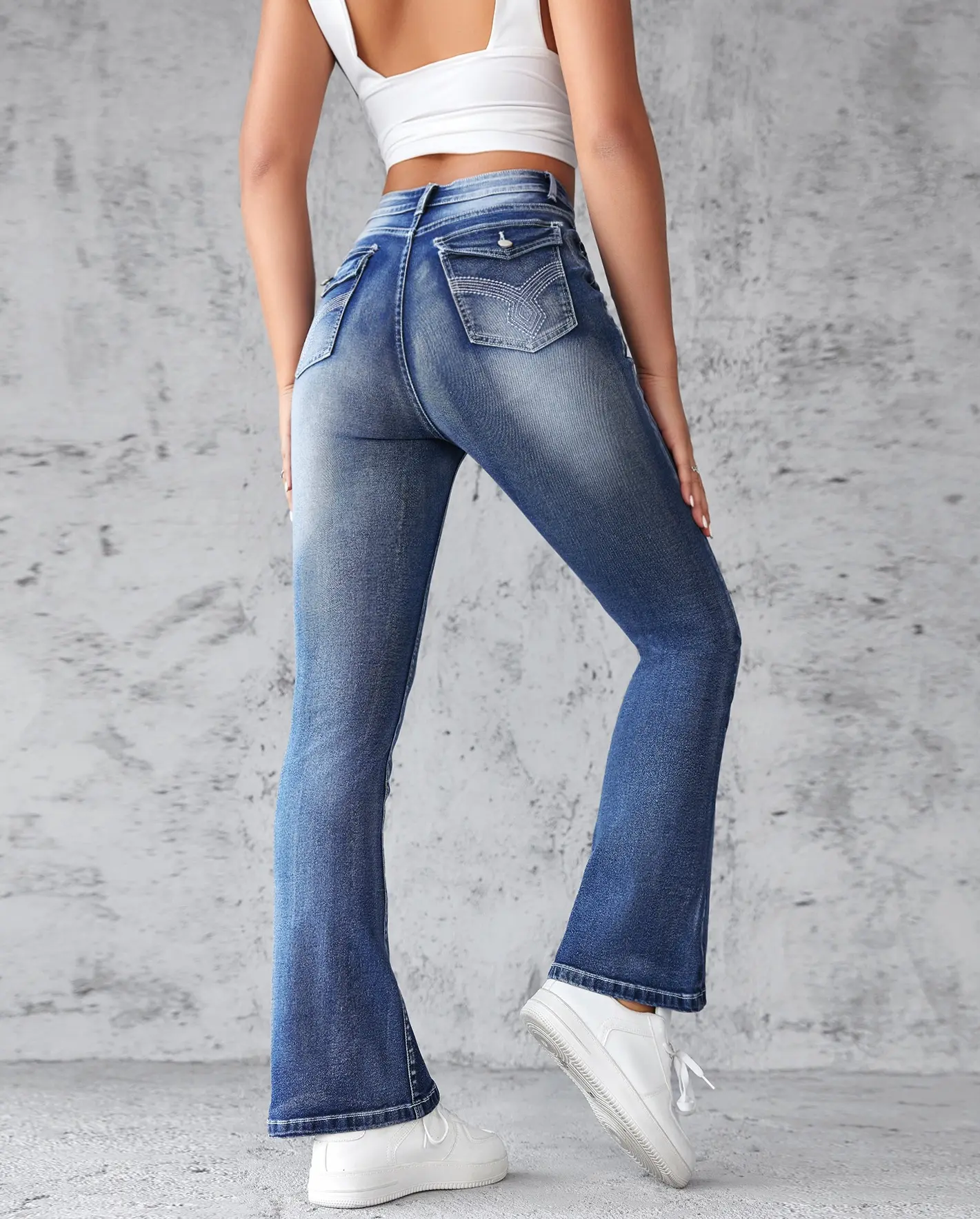 Straight Denim High Waist Pants Women Ankle Length Solid Jean Washed Zipper Fly Basics Vintage Loose Fit Pockets 2024 Summer