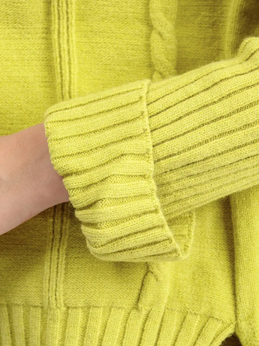 Knit Sweater Set for Women Two Piece Set Tracksuit Autumn Winter Matching Sets Turtleneck Sweater Elastic Trousers Suits Knitted