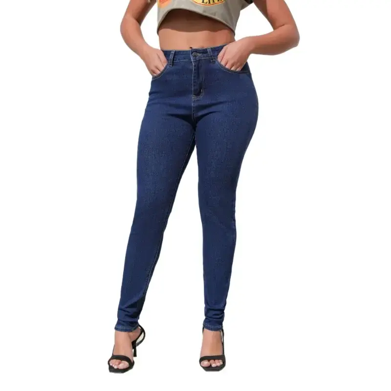 Pencil Pants Women Mom Jeans 2025 Streetwear Distressed Y2k High Waist Stretch Button Vintage Skinny Denim Ankle Length Trousers