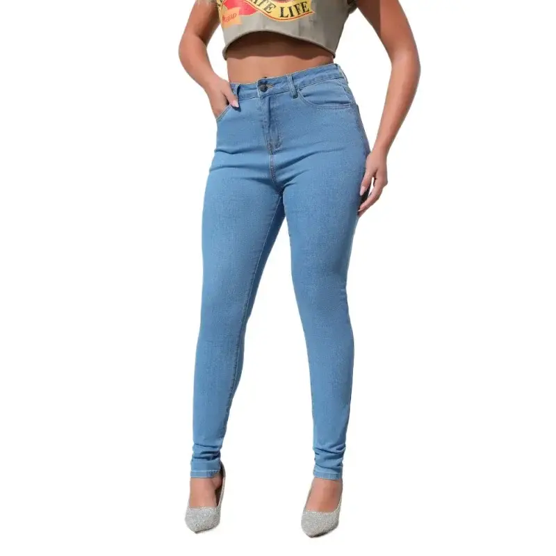 Pencil Pants Women Mom Jeans 2025 Streetwear Distressed Y2k High Waist Stretch Button Vintage Skinny Denim Ankle Length Trousers