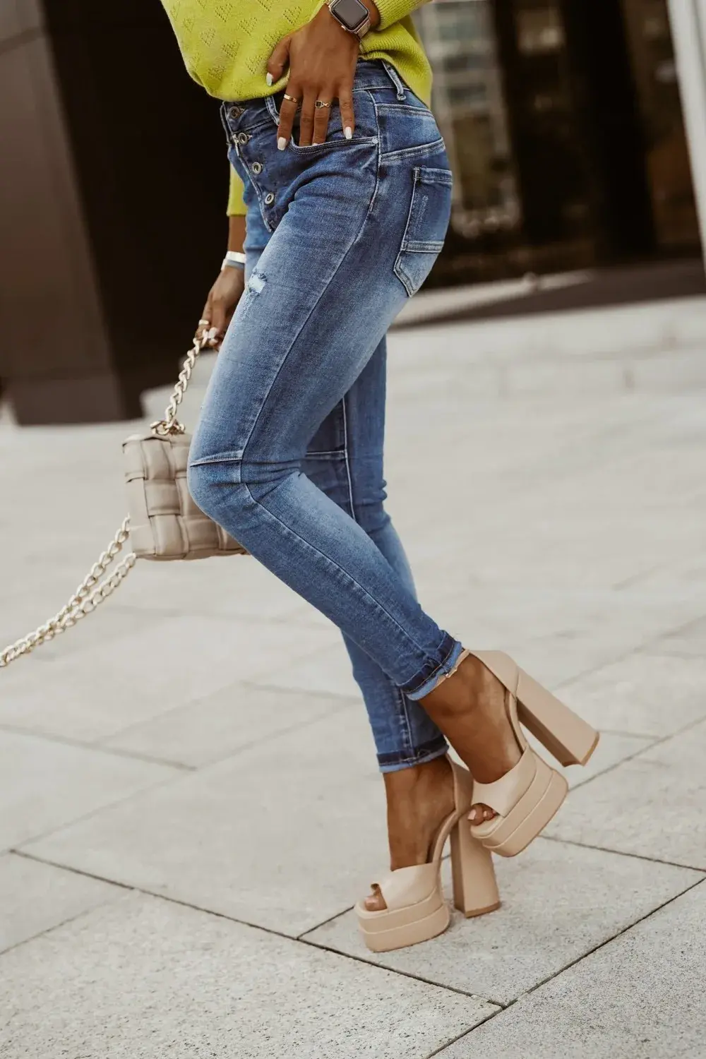 Women Jeans Ankle Length Denim Pants Pencil Pants Zipper Fly Washing Slim Fit Pockets Streetwear Spring 2025 Slght Strech