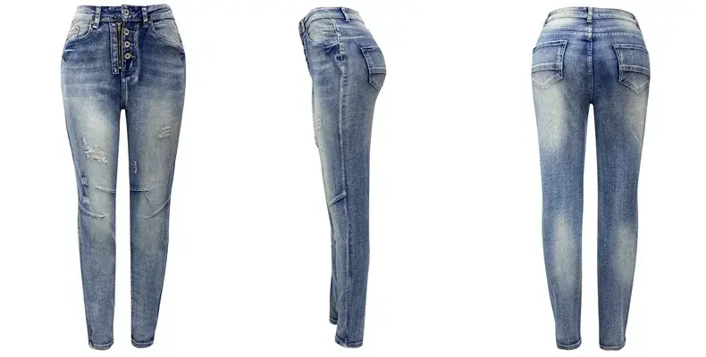 Women Jeans Ankle Length Denim Pants Pencil Pants Zipper Fly Washing Slim Fit Pockets Streetwear Spring 2025 Slght Strech