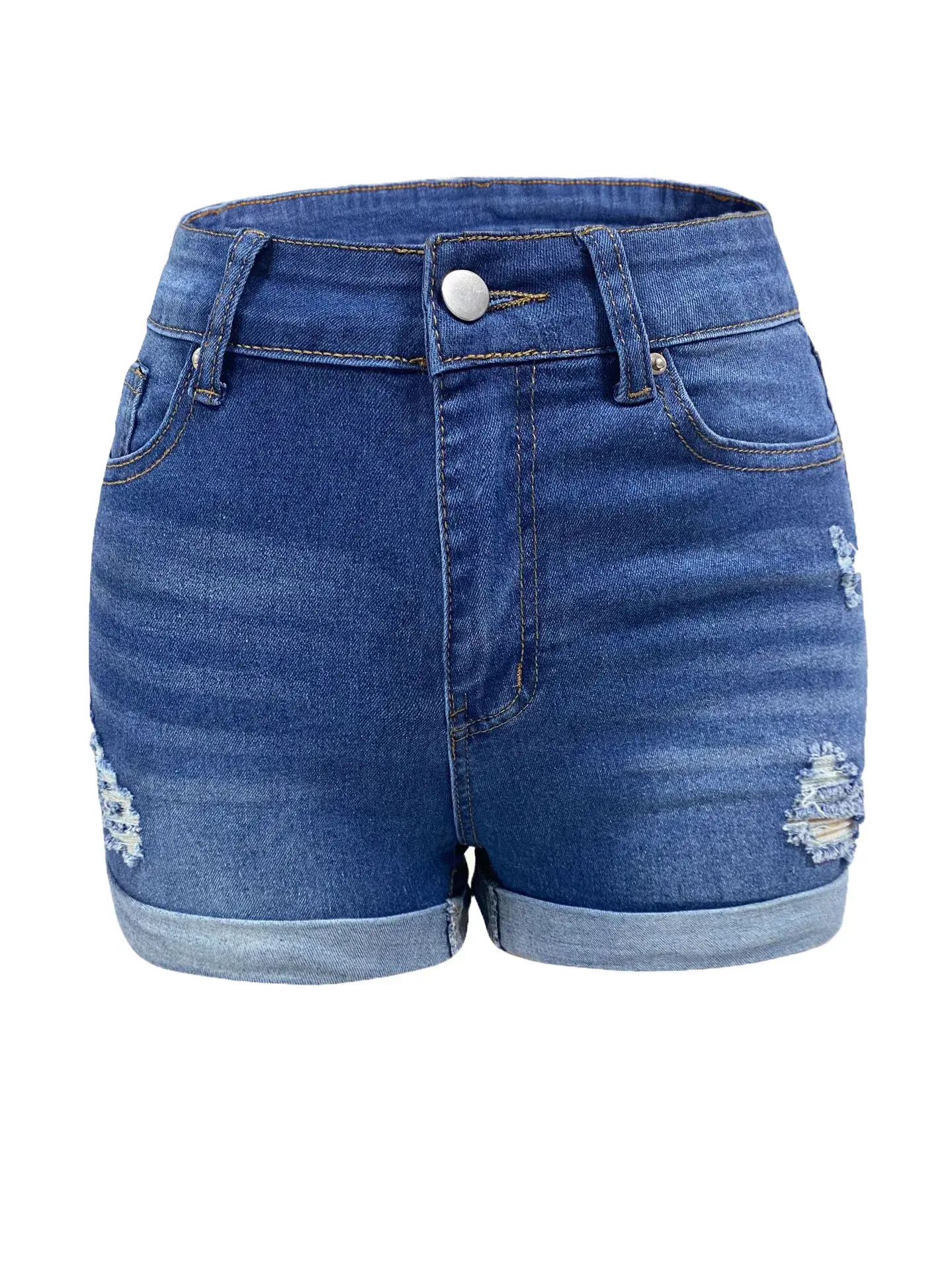 Jeans Shorts Women Denim Pants Washed Sexy Summer Hole Y2k Streetwear Jean High Waist Bodycon Pockets Skinny Ripped Casual