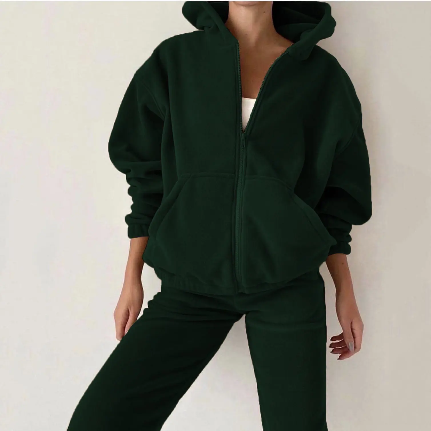 Tracksuit Women Sports Suit 2 Piece Set Autumn Winter Print Punk Style Slim Leisure Women's Hoodies Sweatpants Trend Suits 2021