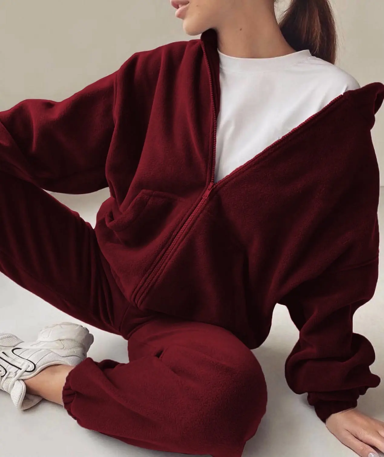Tracksuit Women Sports Suit 2 Piece Set Autumn Winter Print Punk Style Slim Leisure Women's Hoodies Sweatpants Trend Suits 2021