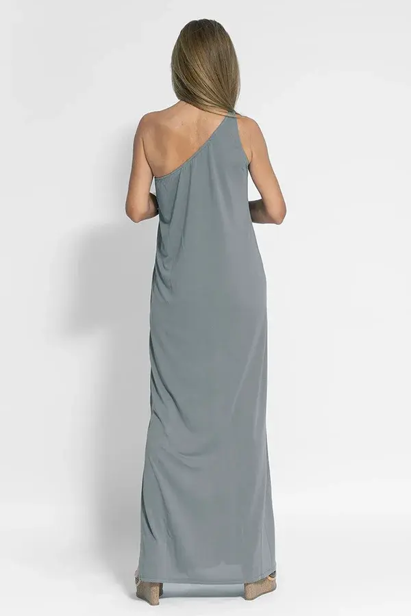 Dresses Summer Women Long Vest Dresses Hem Split Ladies Diagonally Collar Y2k Streetwear Maxi Party Beach Vestidos Loose Spring
