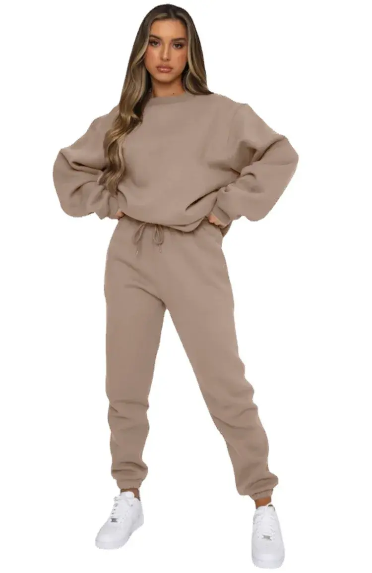 Winter Tracksuit Two Piece Sets Women Autumn Tops Jogger Thick Hoodies Sweatshirt Drawstring Trouser Y2k Streetwear Suits spring