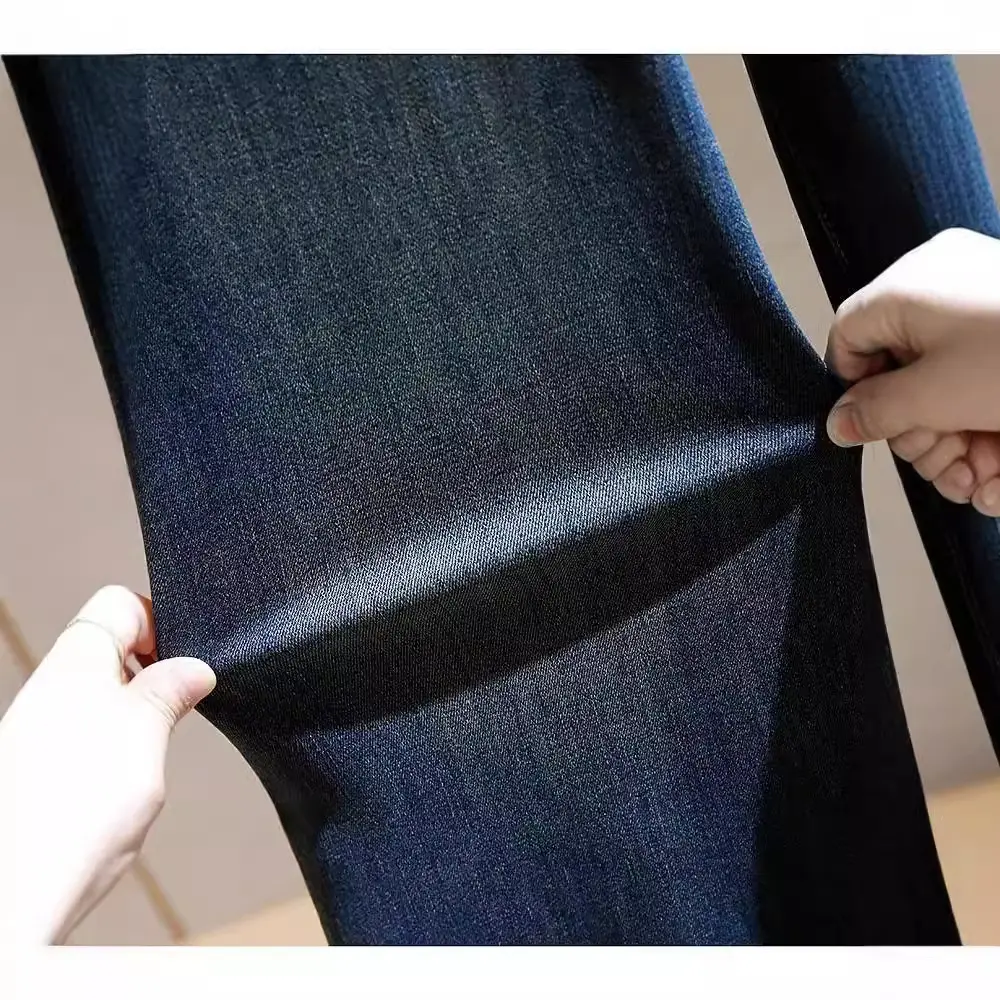 Wide Leg Pants Jeans Women Vintage Denims High Waist 2025 Streetwear Pockets Washed Distressed Loose Trousers Floor Length