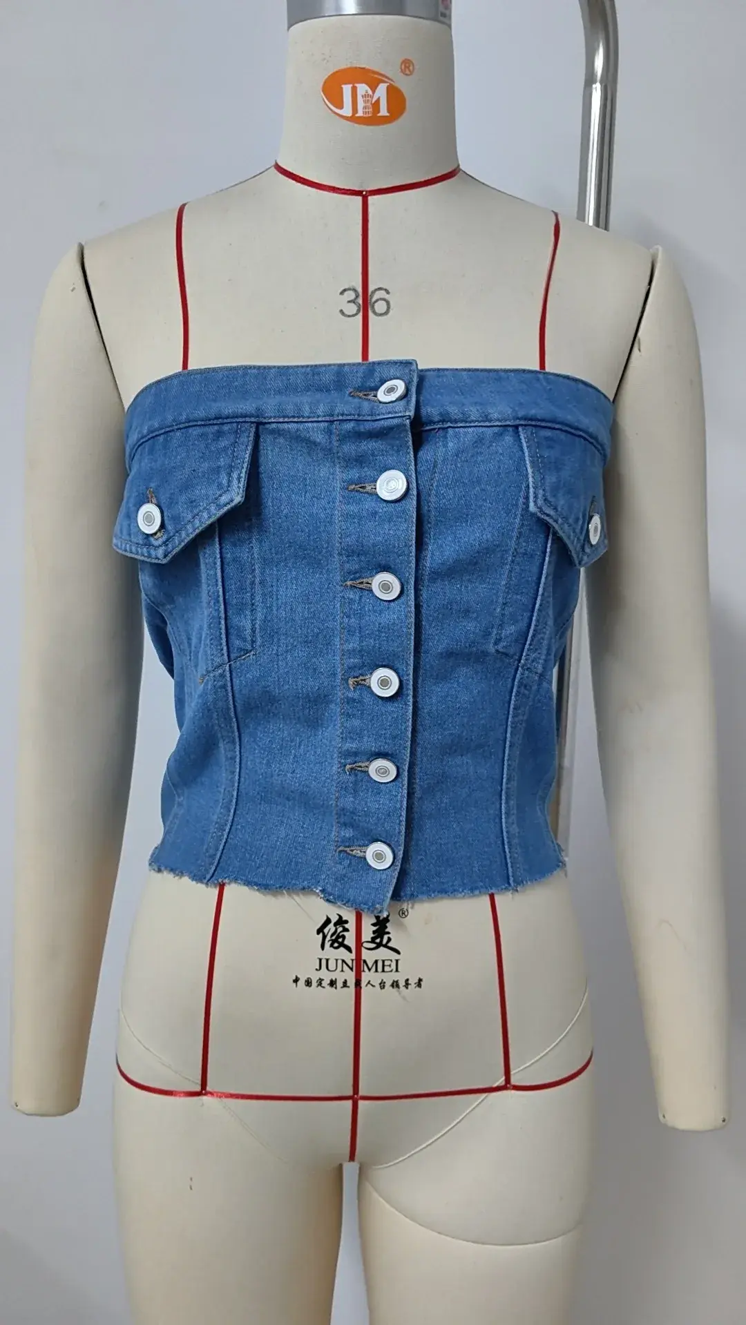 Denim Corset Crop Top Women Off Shoulder Sleeveless Backless Single Breasted Vest Coat 2025 Y2k Summer Sexy Streetwear Tank Tops