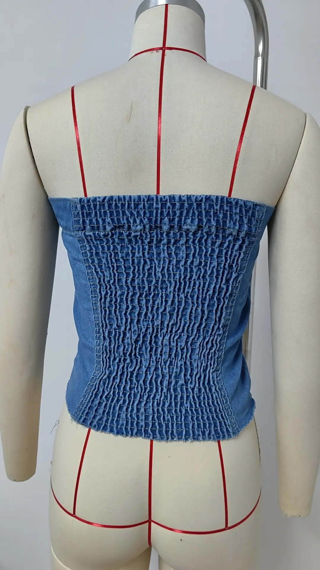 Denim Corset Crop Top Women Off Shoulder Sleeveless Backless Single Breasted Vest Coat 2025 Y2k Summer Sexy Streetwear Tank Tops
