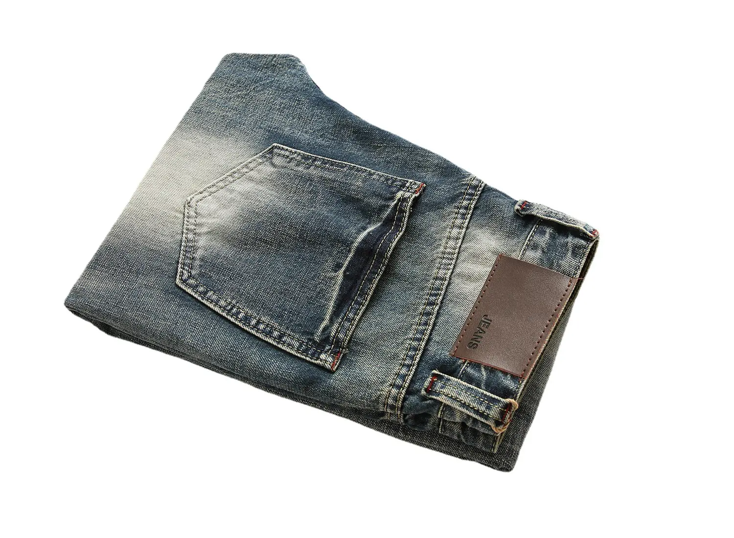 Men Hole Jeans Straight Pants Denims Distressed Mid Waist Skinny Pockets Streetwear Washed Vintage Ankle Length Trousers 2025