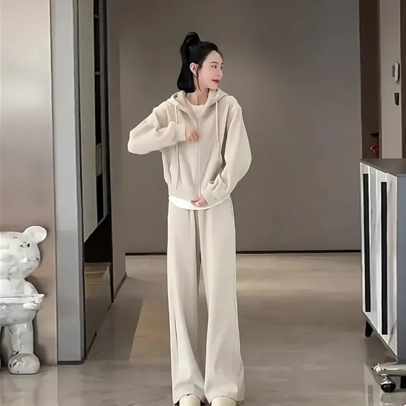 Autumn Casual Sports Suit Women's Stylish Age-reducing Slimming Sweatshirt 2-piece Set 2-300 Pounds