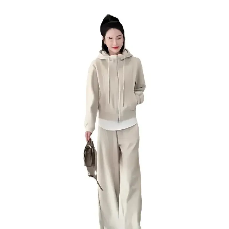 Autumn Casual Sports Suit Women's Stylish Age-reducing Slimming Sweatshirt 2-piece Set 2-300 Pounds