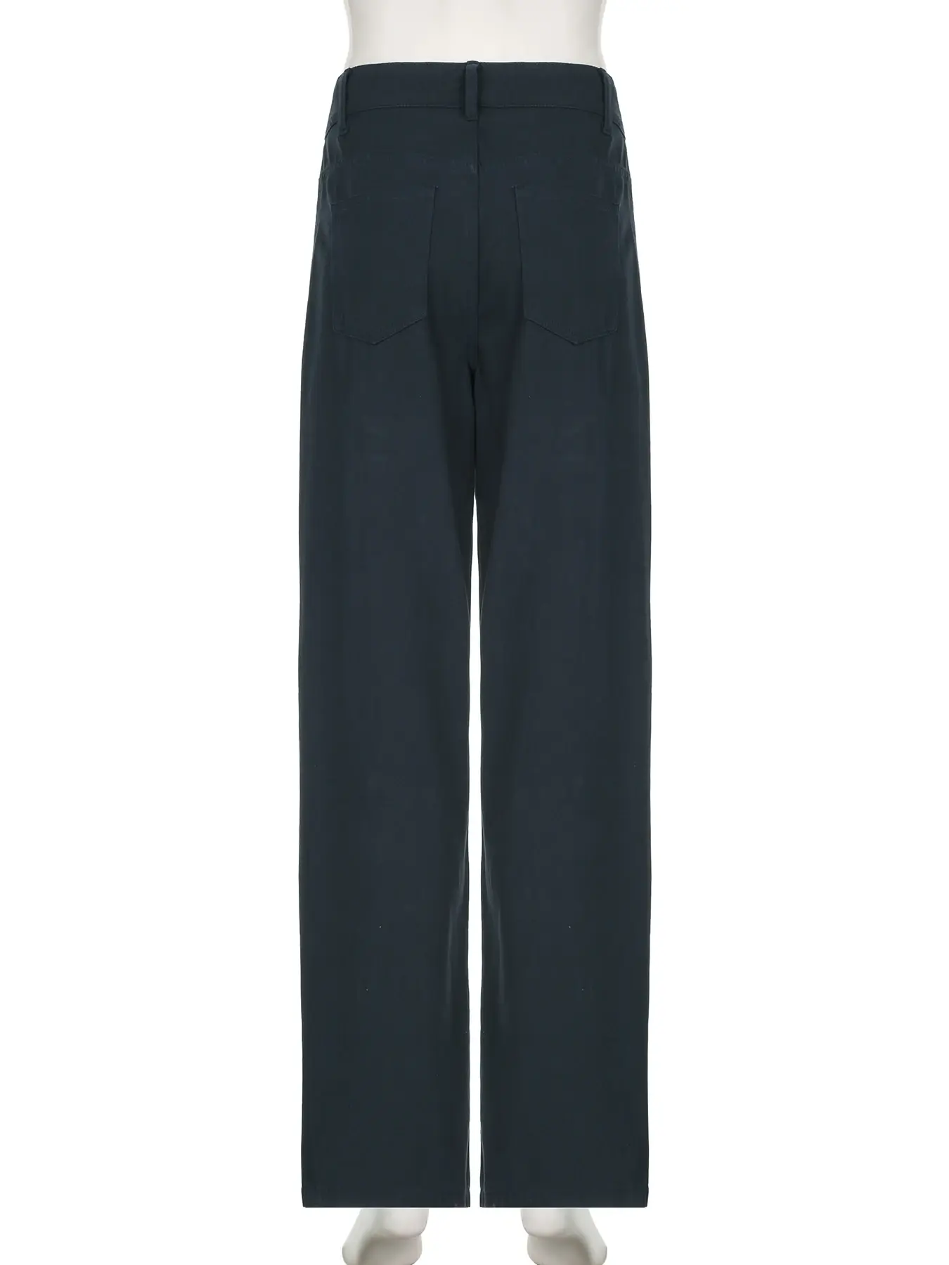 Casual Loose Rivet Jeans Wide Leg Pants Basic Low-Waisted Straight Pants Women 2025 Spring Autumn Streetwear Ladies