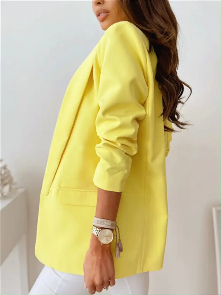 Autumn Europe and the United States cross-border new pure-color small long-sleeved jacket jacket