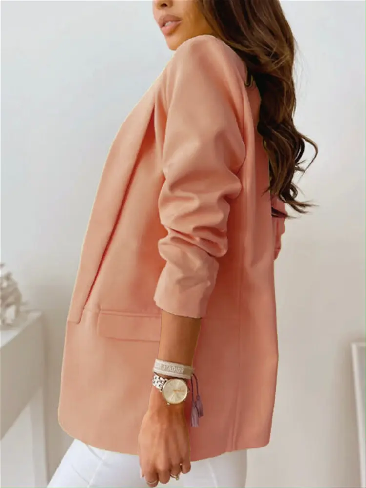 Autumn Europe and the United States cross-border new pure-color small long-sleeved jacket jacket