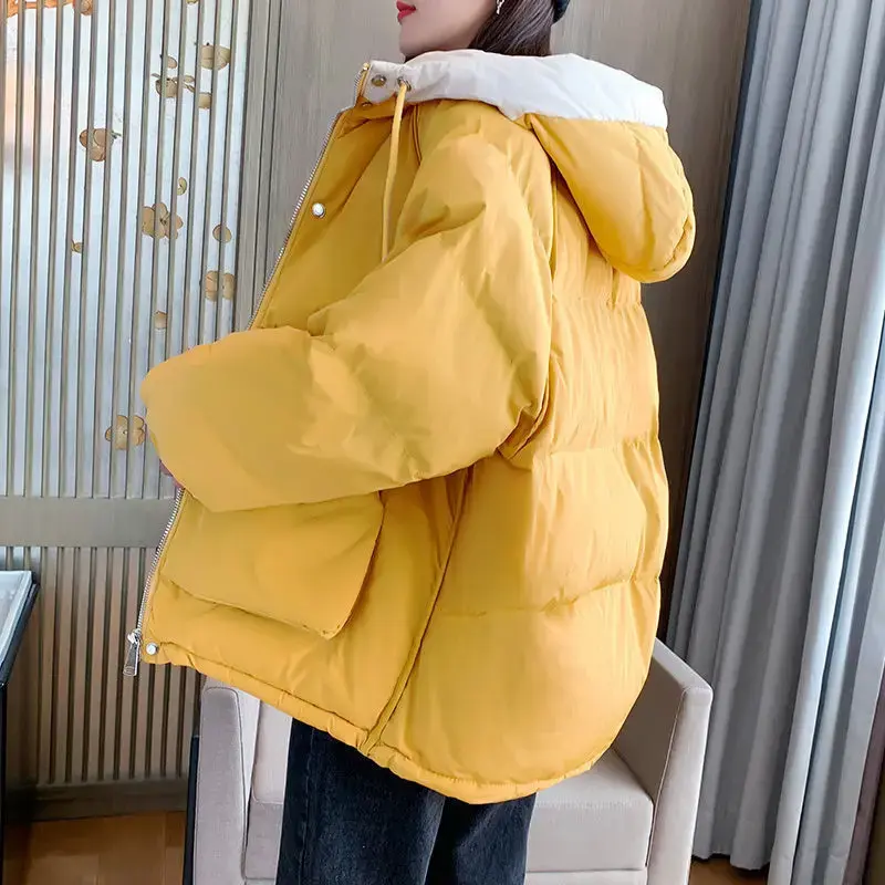Stylish Cotton-padded Coat Women's 2024 New Size Plus Thickened Puffer Jacket Trendy In Winter Jacket For Students
