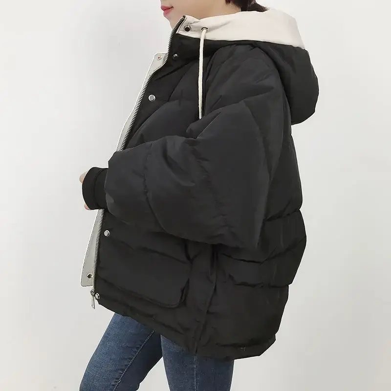Stylish Cotton-padded Coat Women's 2024 New Size Plus Thickened Puffer Jacket Trendy In Winter Jacket For Students