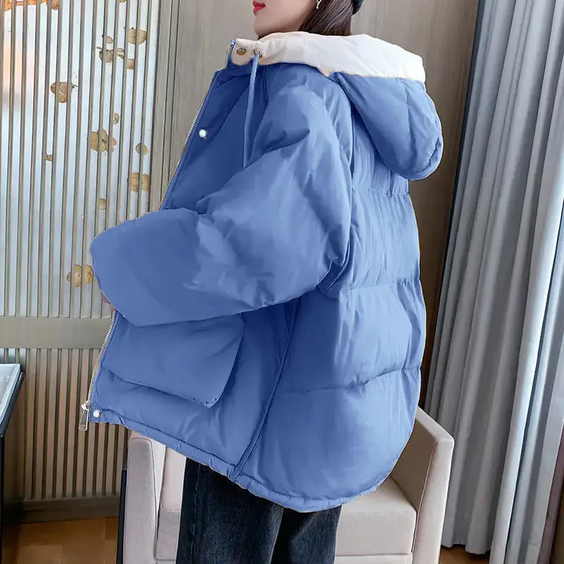 Stylish Cotton-padded Coat Women's 2024 New Size Plus Thickened Puffer Jacket Trendy In Winter Jacket For Students
