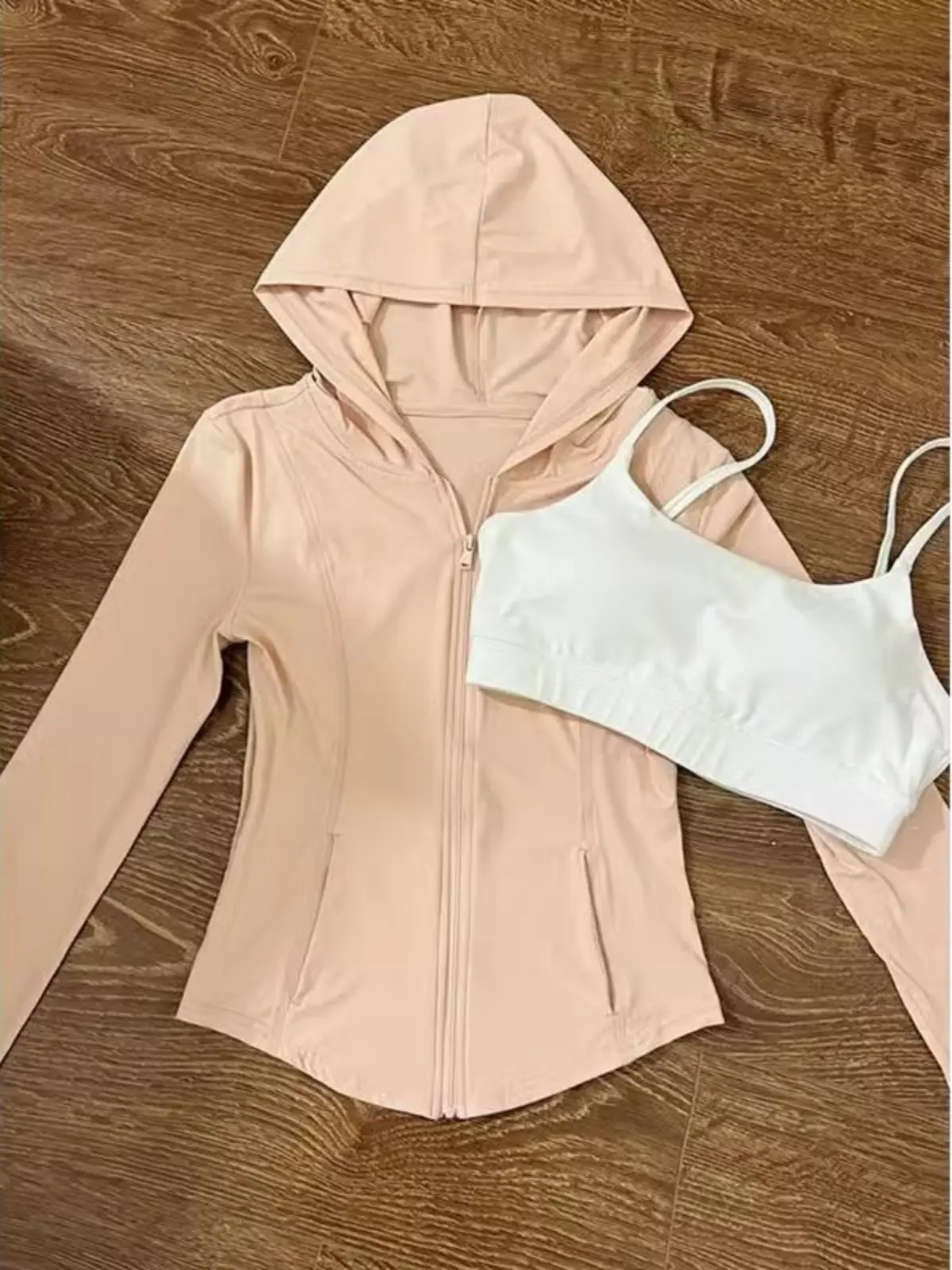 Women's Summer New Slim Fit Yoga Clothes Thin Hat Coat Sun Protection Outerwear ort Sve Zipper Closure