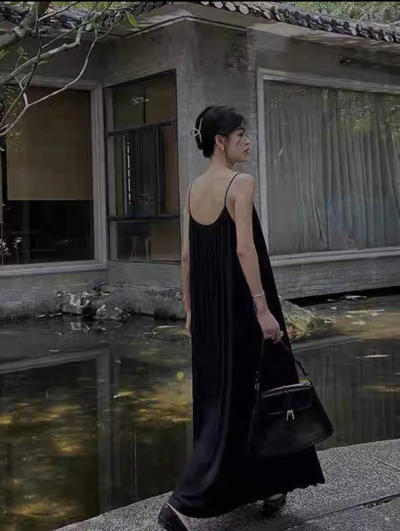 Drape sash dress lady languid thin thin thin inside and outside wear temperament lady pure color with long skirt