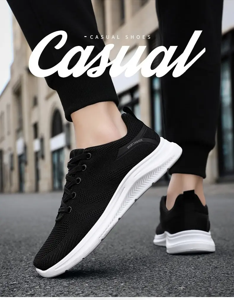 New Men's Shoes for Daily Casual Mesh Shoes Breathable Odorless Casual Soft Soled Comfortable Dad Sports Shoes