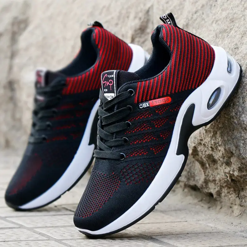 2025 New Men's Running Shoes Korean Breathable Lace Up Sports Shoes Training Anti Slip and Comfortable Men's Running Shoes