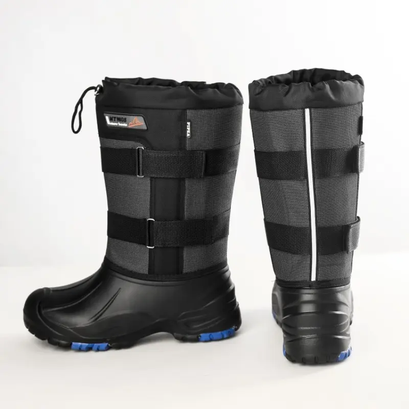 Winter Boots 2023 New Camouflage Snow Boots Men Shoes Rain Waterproof With Fur Plush Warm Male Casual Mid-Calf Work Fishing Boot