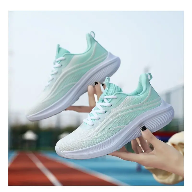 Autumn New Running Shoes Women's Sports Shoes Mesh Anti Slip Breathable Soft Sole Lightweight Casual Shoes