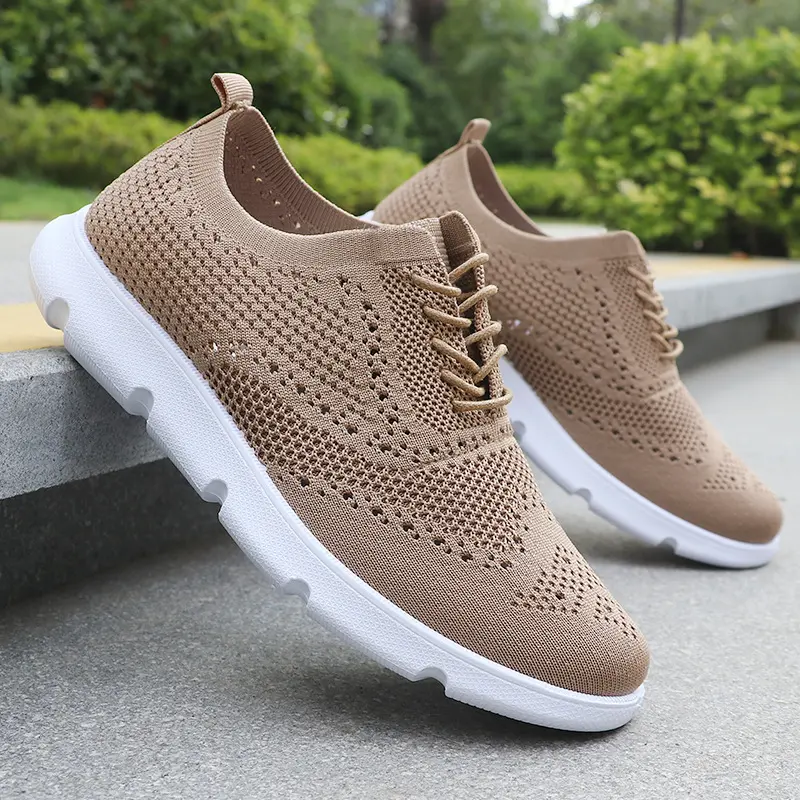 Summer New Lightweight Lace up Casual Men's Shoes Breathable Mesh Sports Running Shoes Lefu British Men's Sports Shoes