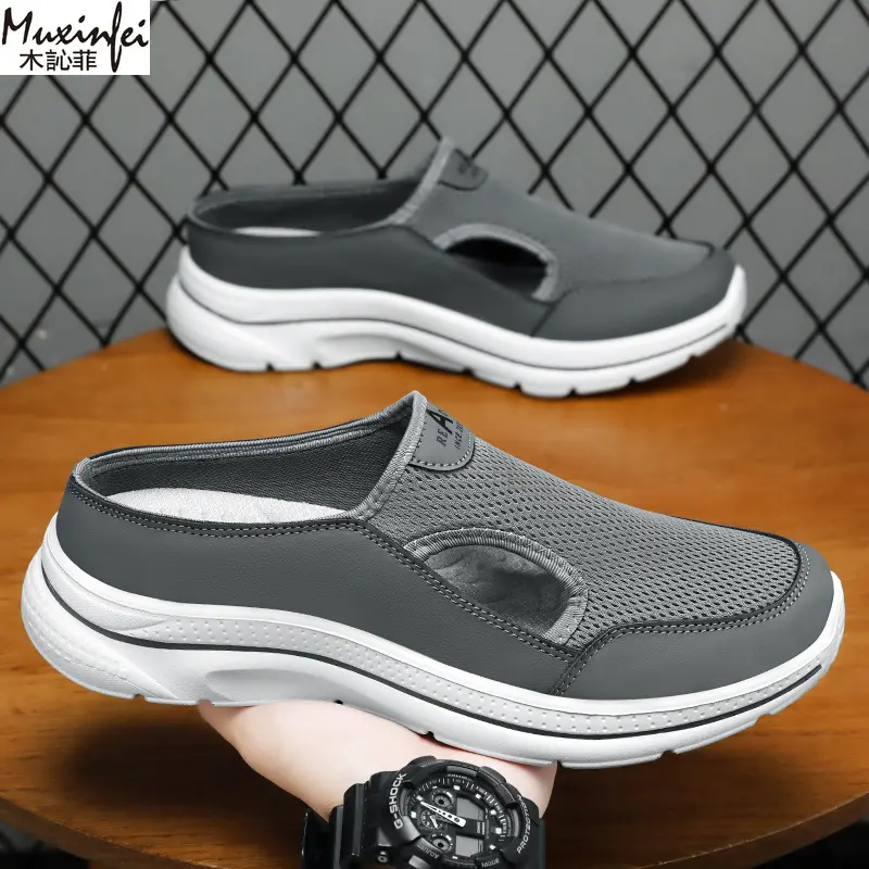 Men's Summer Slippers Breathable Casual Shoes Soft Cushioned Dad Footwear Light Weight Mens Shoes Free Shipping Shoes