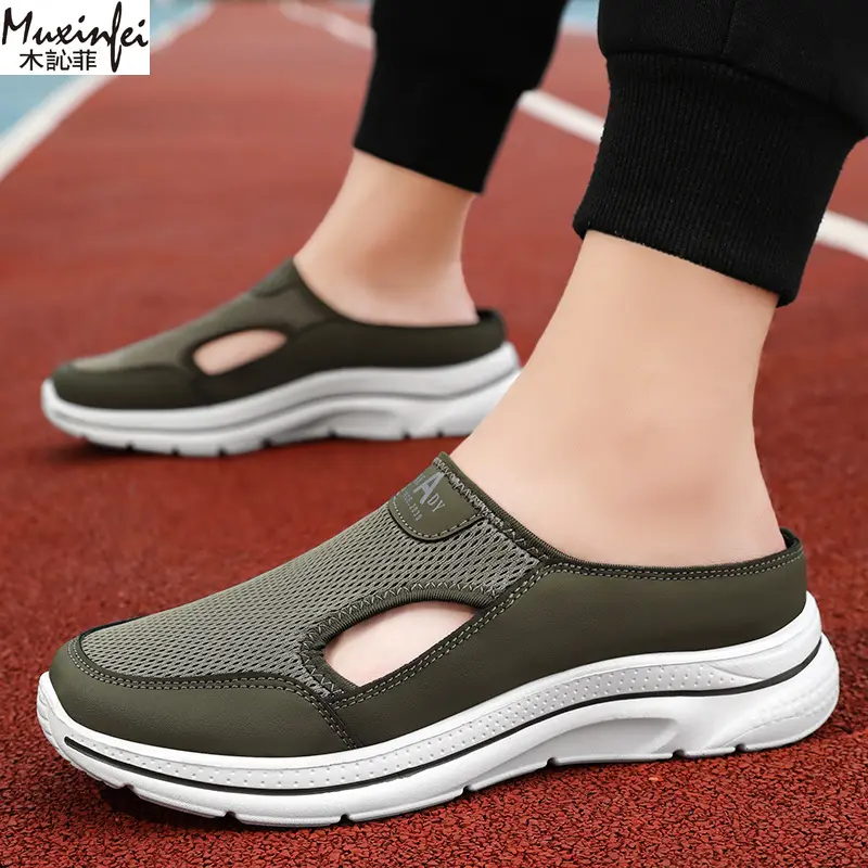 Men's Summer Slippers Breathable Casual Shoes Soft Cushioned Dad Footwear Light Weight Mens Shoes Free Shipping Shoes