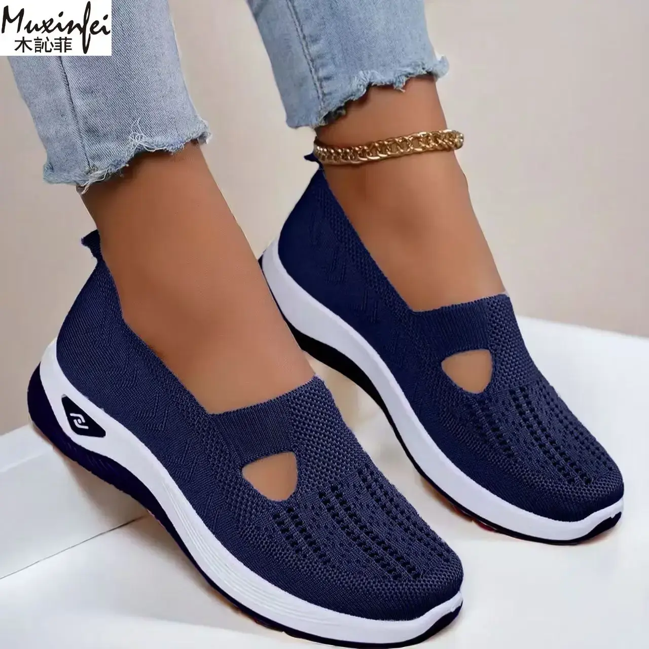 Women's Summer Shoes Breathable Soft Soled One Step  Cloth Large Size Women's Casual Shoes 35-43 Cheap Shoes Clearance