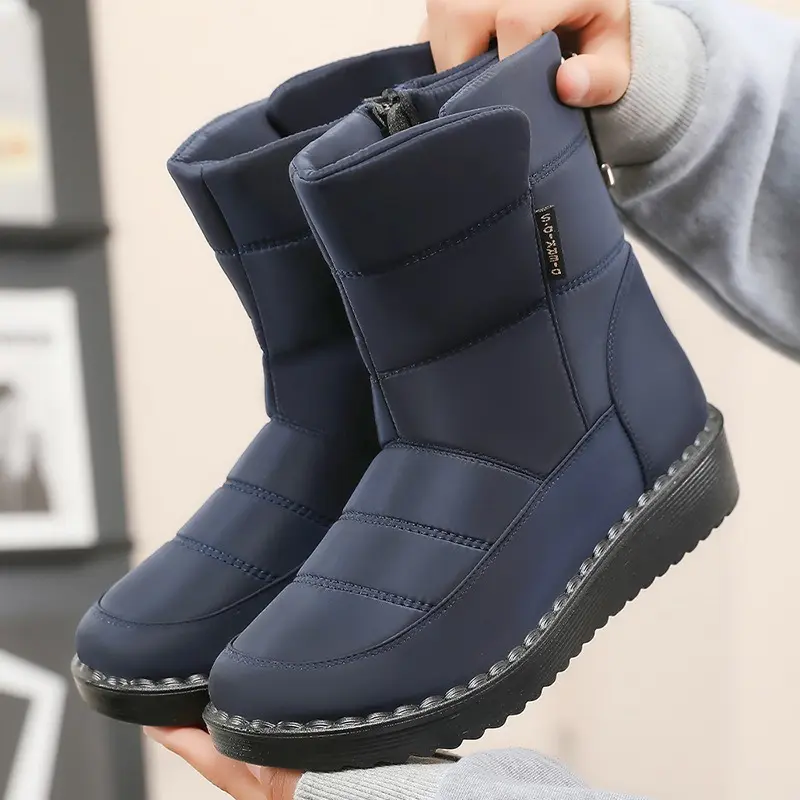 Winter New Comfortable and Warm Long Tube Women's Thick Plush Warm Snow Boots Polyurethane Lightweight Cotton Boots