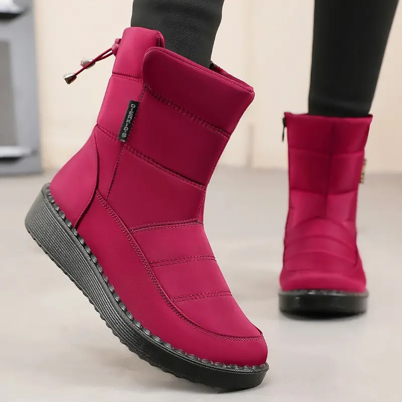 Winter New Comfortable and Warm Long Tube Women's Thick Plush Warm Snow Boots Polyurethane Lightweight Cotton Boots
