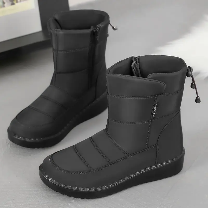 Winter New Comfortable and Warm Long Tube Women's Thick Plush Warm Snow Boots Polyurethane Lightweight Cotton Boots