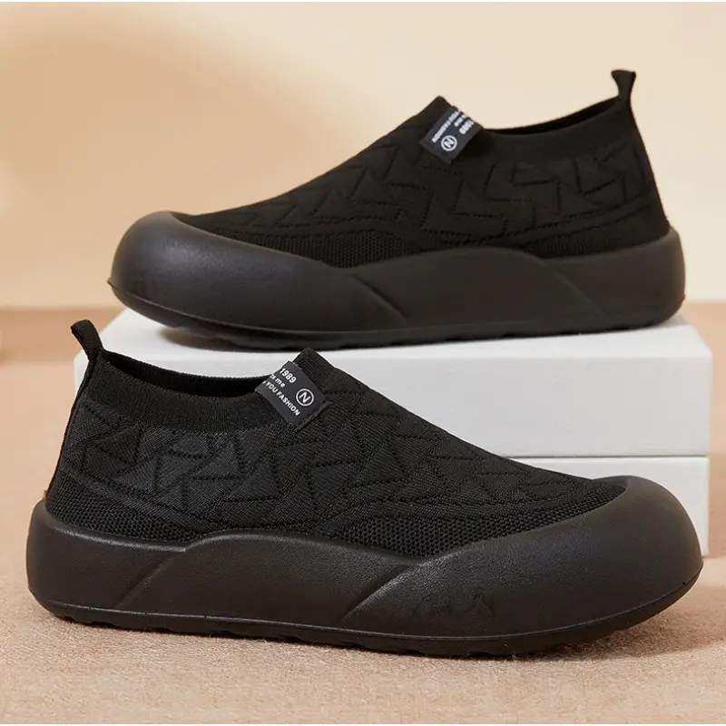 Women's Comfort Mother Shoes Soft PU Sole Breathable Lightweight Casual Walking Shoes Thick Cushion Non-Slip Fashion
