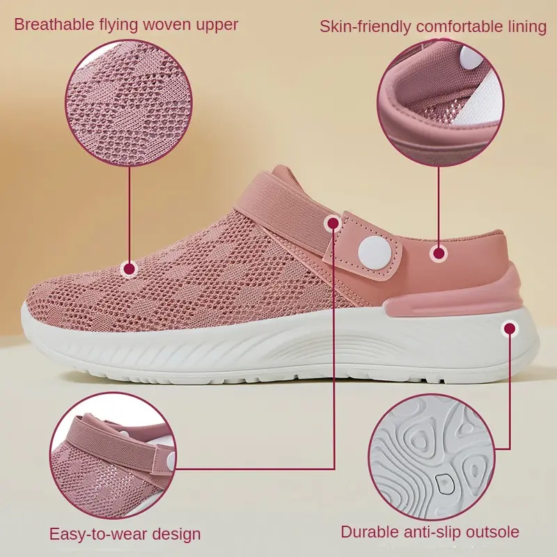 Shoes Women's Summer Breathable Half Slippers Lazy Soft Sole One Step Casual Shoes Single Shoes women sandals