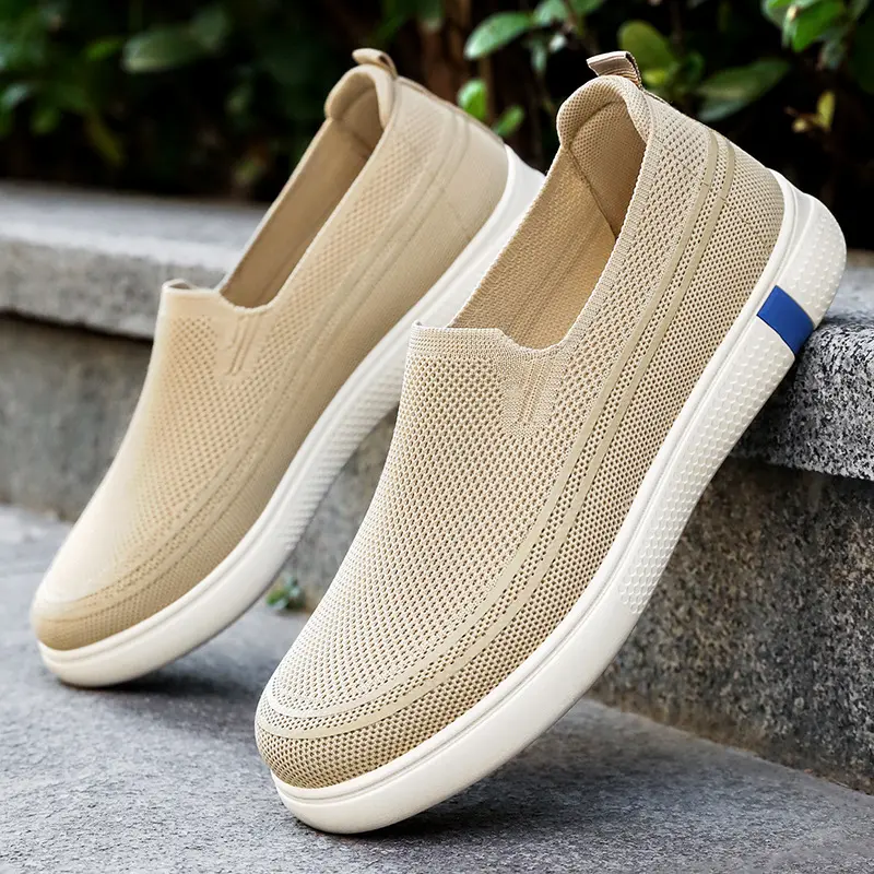 Men's Spring New Knitted Breathable Single Shoes, Dad's Shoes, Men's Casual Shoes, Comfortable Men's Shoes  sneakers