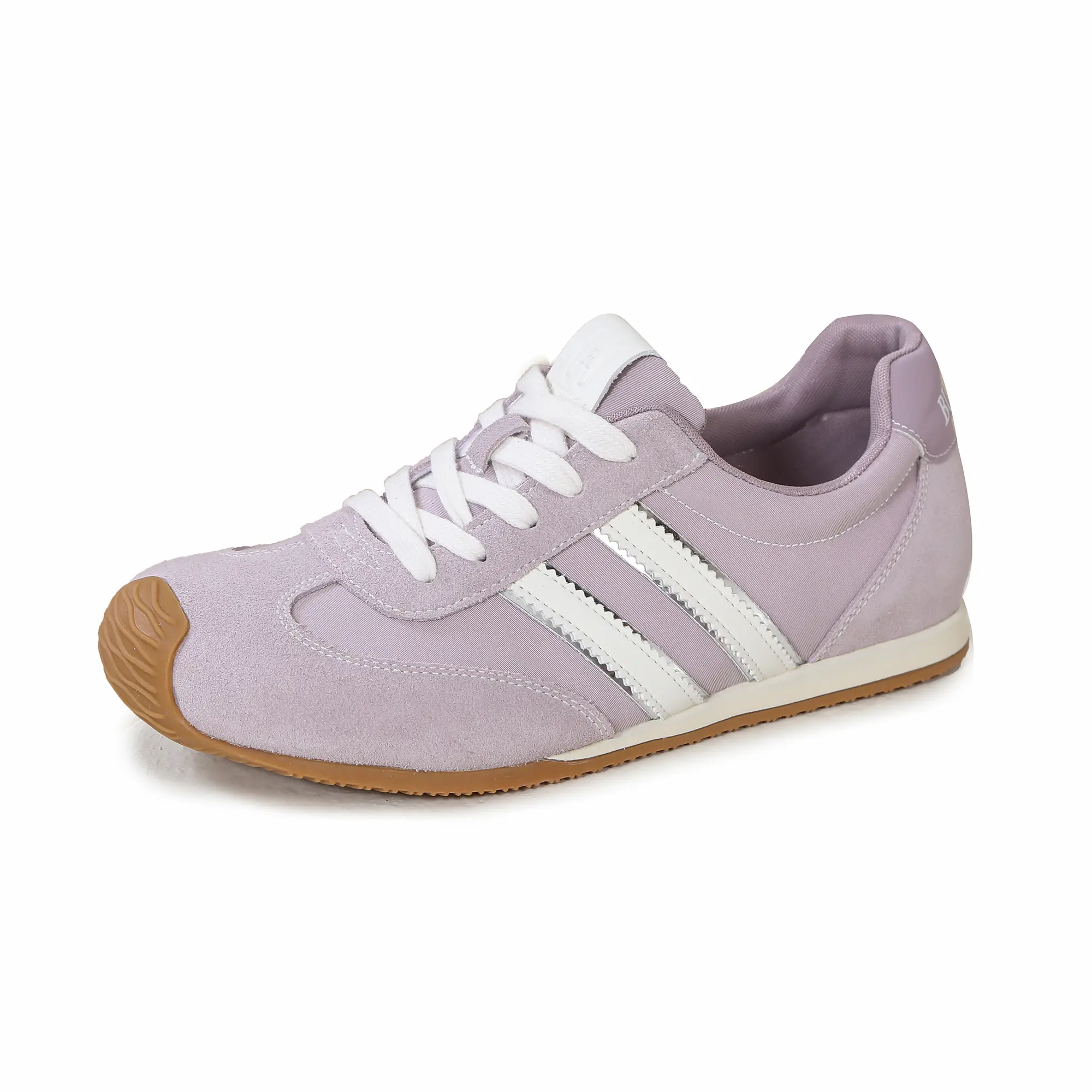 Comfortable Girl's Sweet StyleBallet Flats Genuine Leather Women's Shoes  Pink Forrest Gump Retro Design Summer Casual Shoes